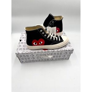 Converse x PLAY Chuck 70 CDG HI 150204C Unisex M10/W12 Shoes Black White Sneaker